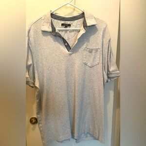 Tahari XXL men’s polo short sleeve with solid grey base